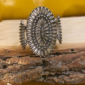 Lucky Brand Squash blossom cuff bracelet.